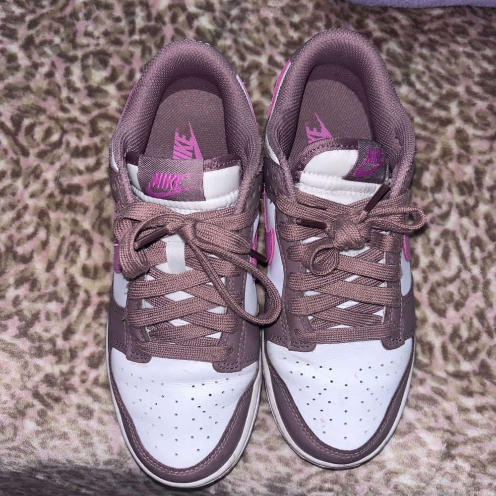 Nike Pink and White Sneakers Classic Design